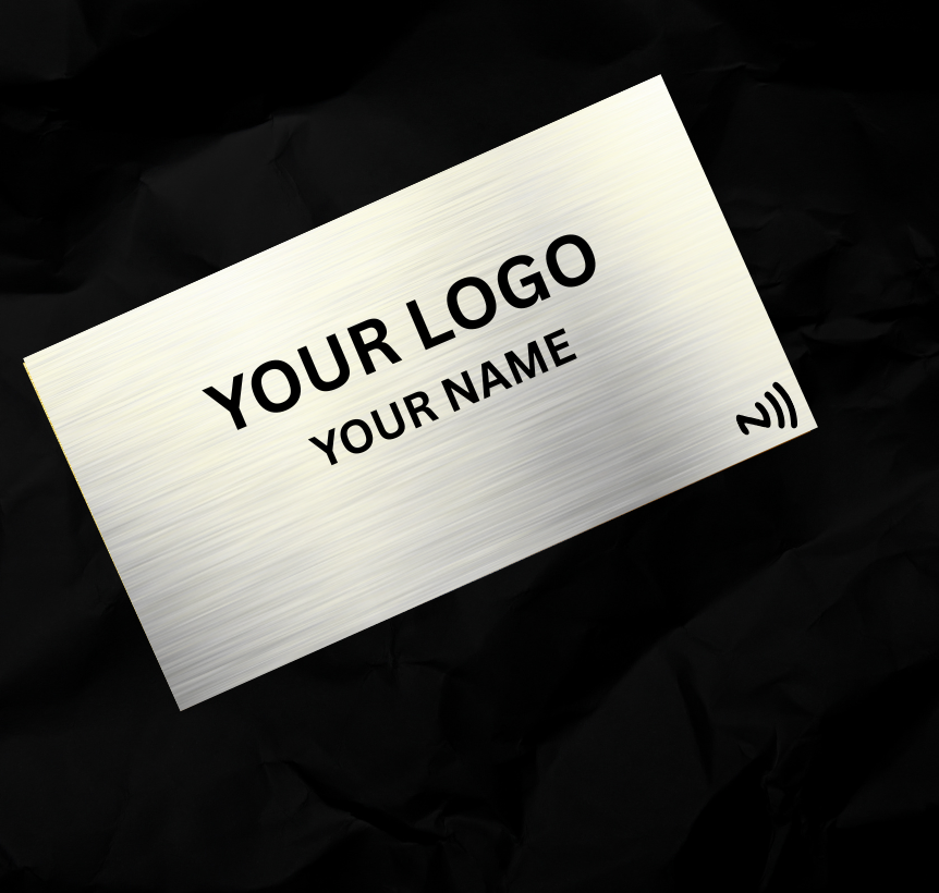White Metallic NFC Card