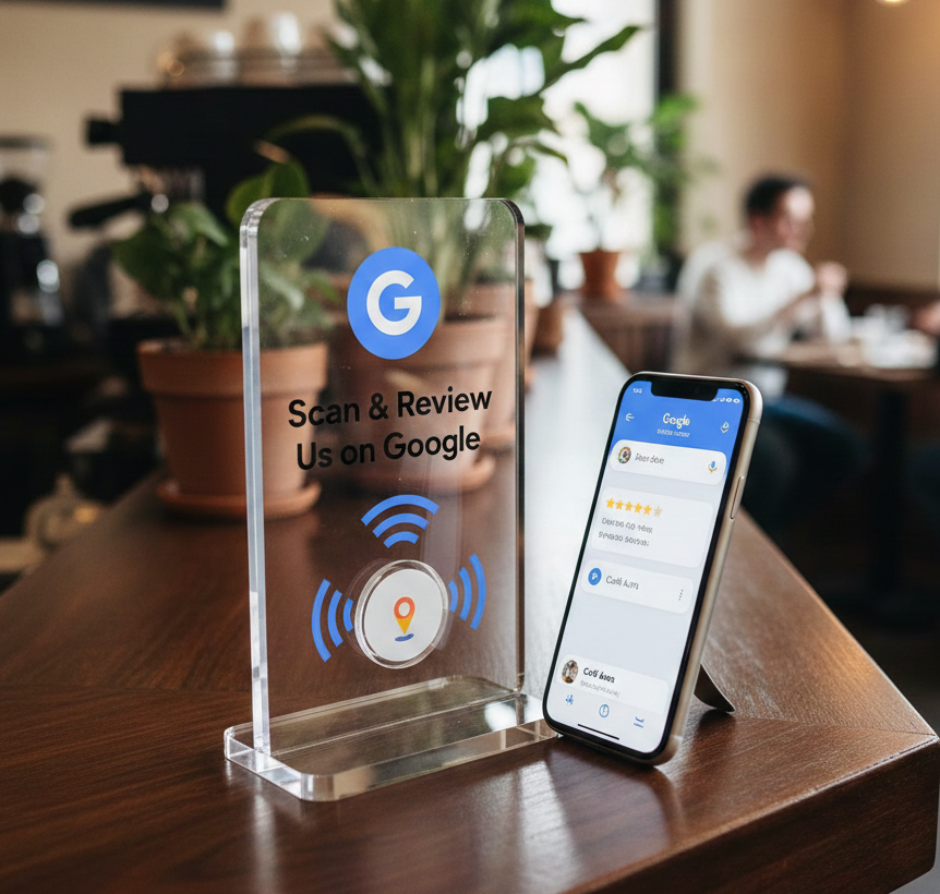 google review nfc stand
