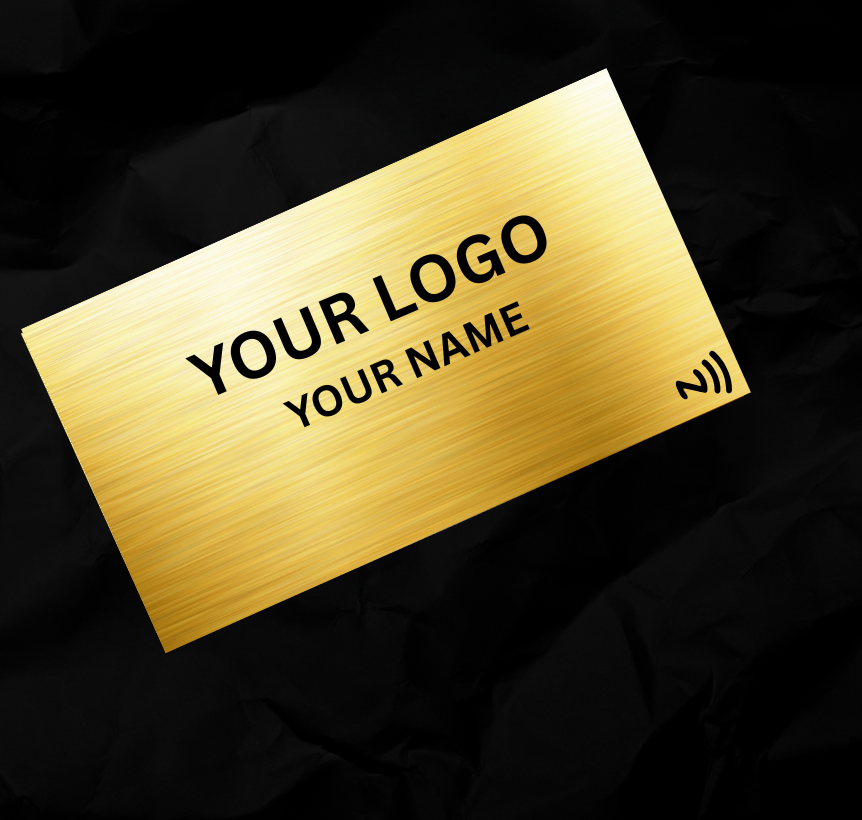 wooden shiney NFC visting card